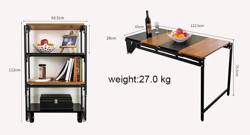 Space Saving Convertible Wall Mounted Dining Table for 4