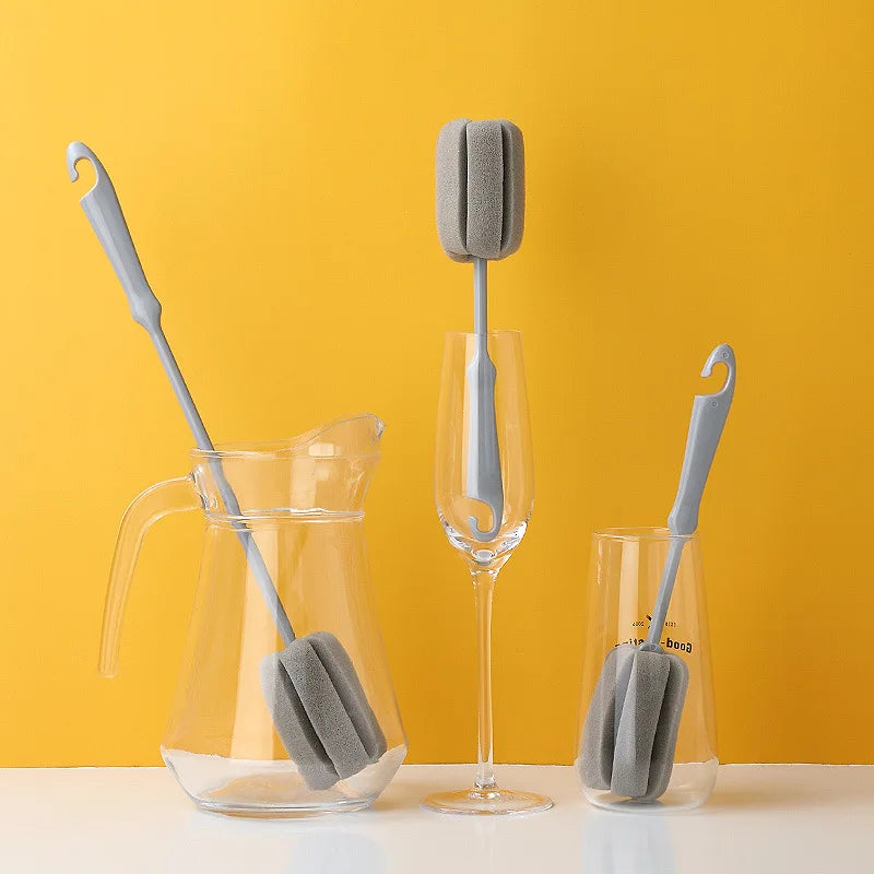 360° Rotating Silicone Baby Bottle Brush | Easy Cleaning Tool