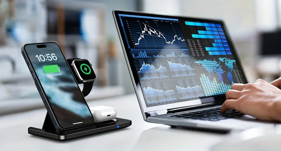 Foldable 3-in-1 Wireless Charging Station | Fast & Convenient Charging