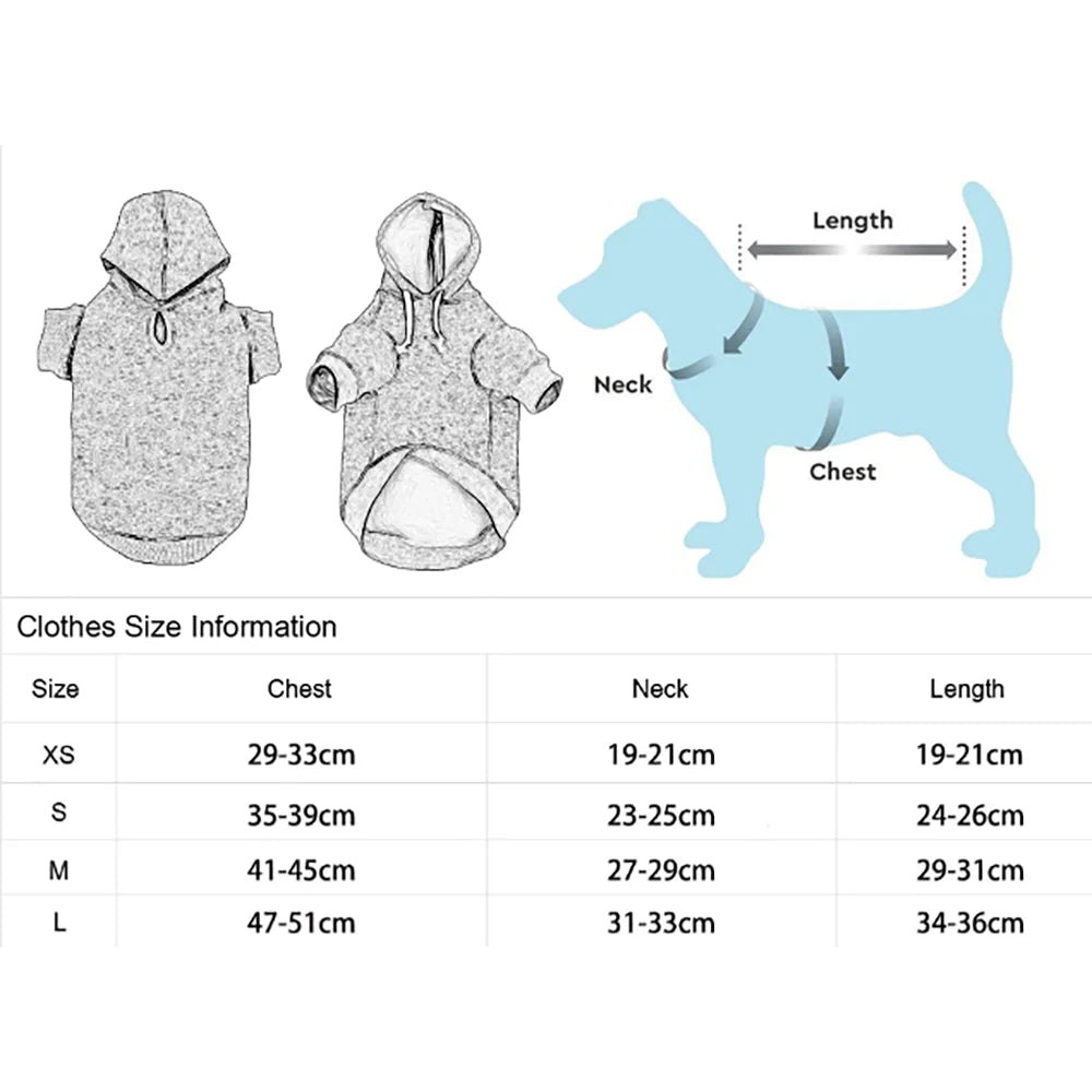 Stylish Custom Pet Dog Clothes | Cozy Hoodies for Warmth