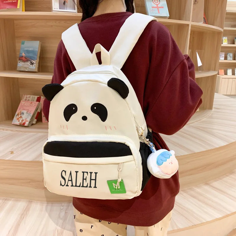 Personalized Name Backpack | Versatile Cartoon Panda Design