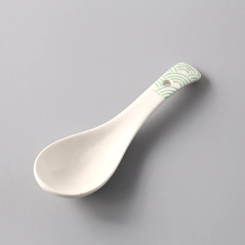 Ceramic Multi-Function Spoon | Japanese Style Tableware for Kitchen