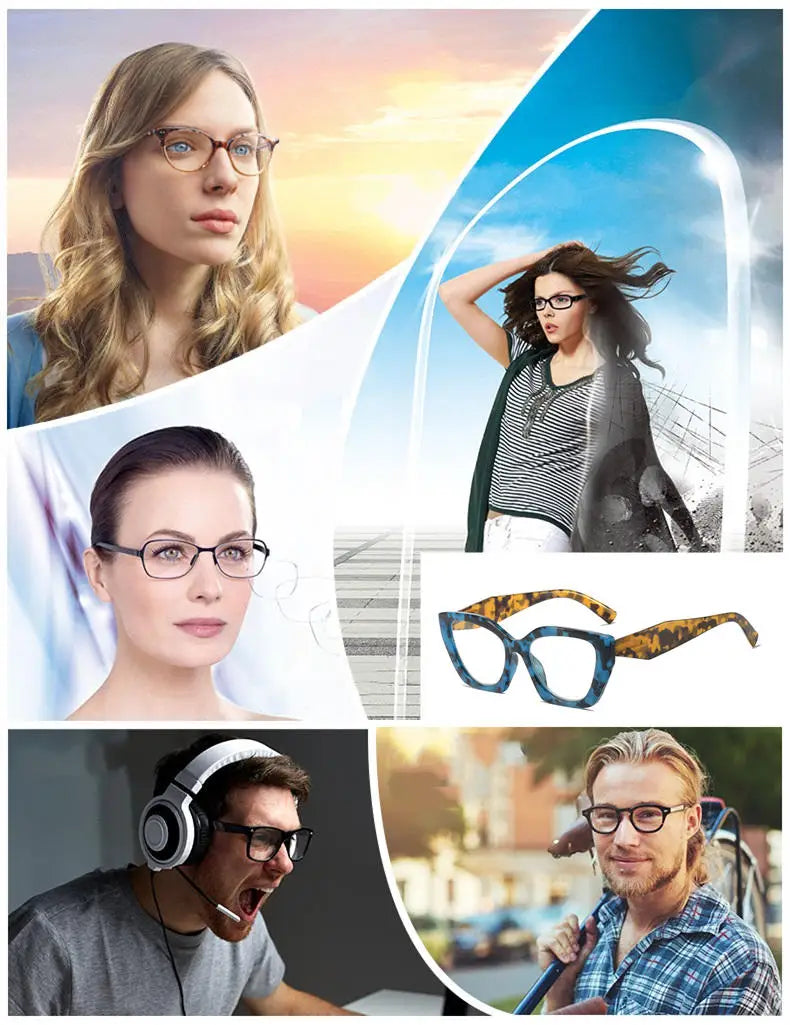 Custom Prescription Glasses for Myopia | Stylish Blue Light Protection