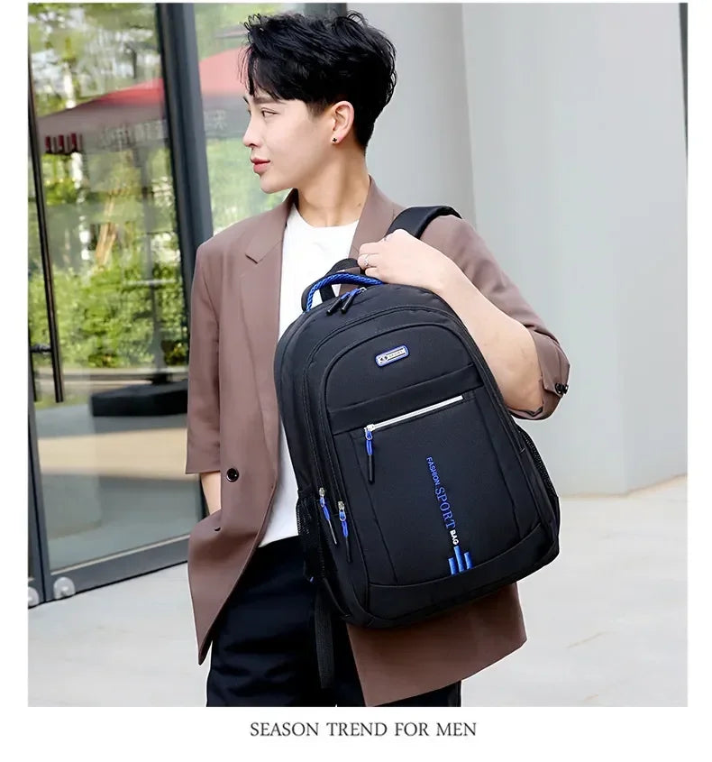 Men's Oxford Waterproof Backpack | Stylish School & Travel Bag