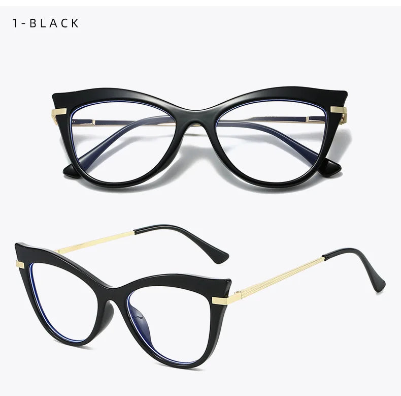 Gradient Cat-Eye Glasses | Retro Y2K Style for Fashion Enthusiasts