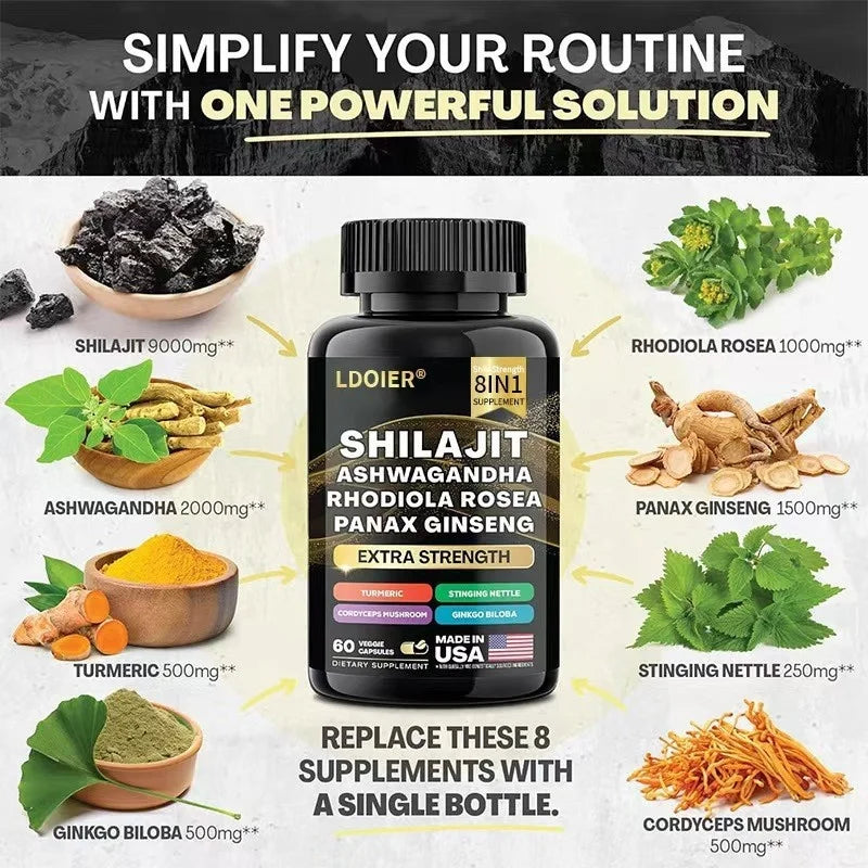 Organic Shilajit Capsules & Sea Moss | Natural Health Boost