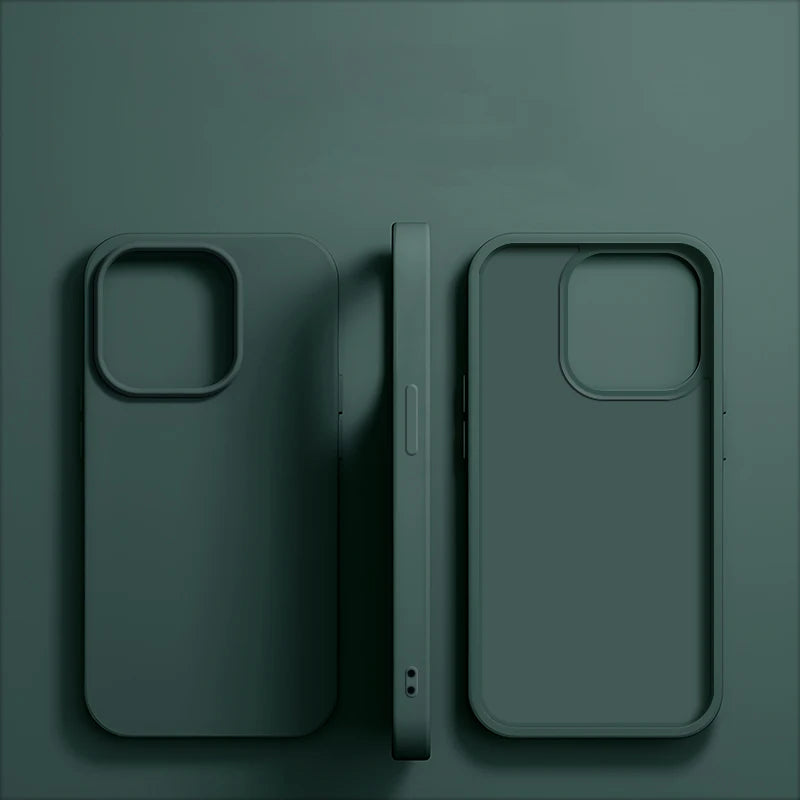 Luxury Liquid Silicone Phone Case for iPhone 11-16 Pro Max & Plus