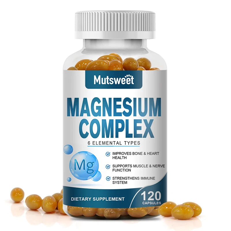 Complex Magnesium Capsule Supplements for Sleep & Muscle Support