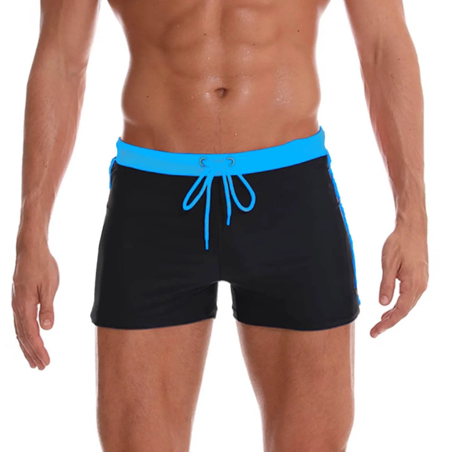 Cómodos shorts de baño con cordones para hombre | Ropa de playa a la moda