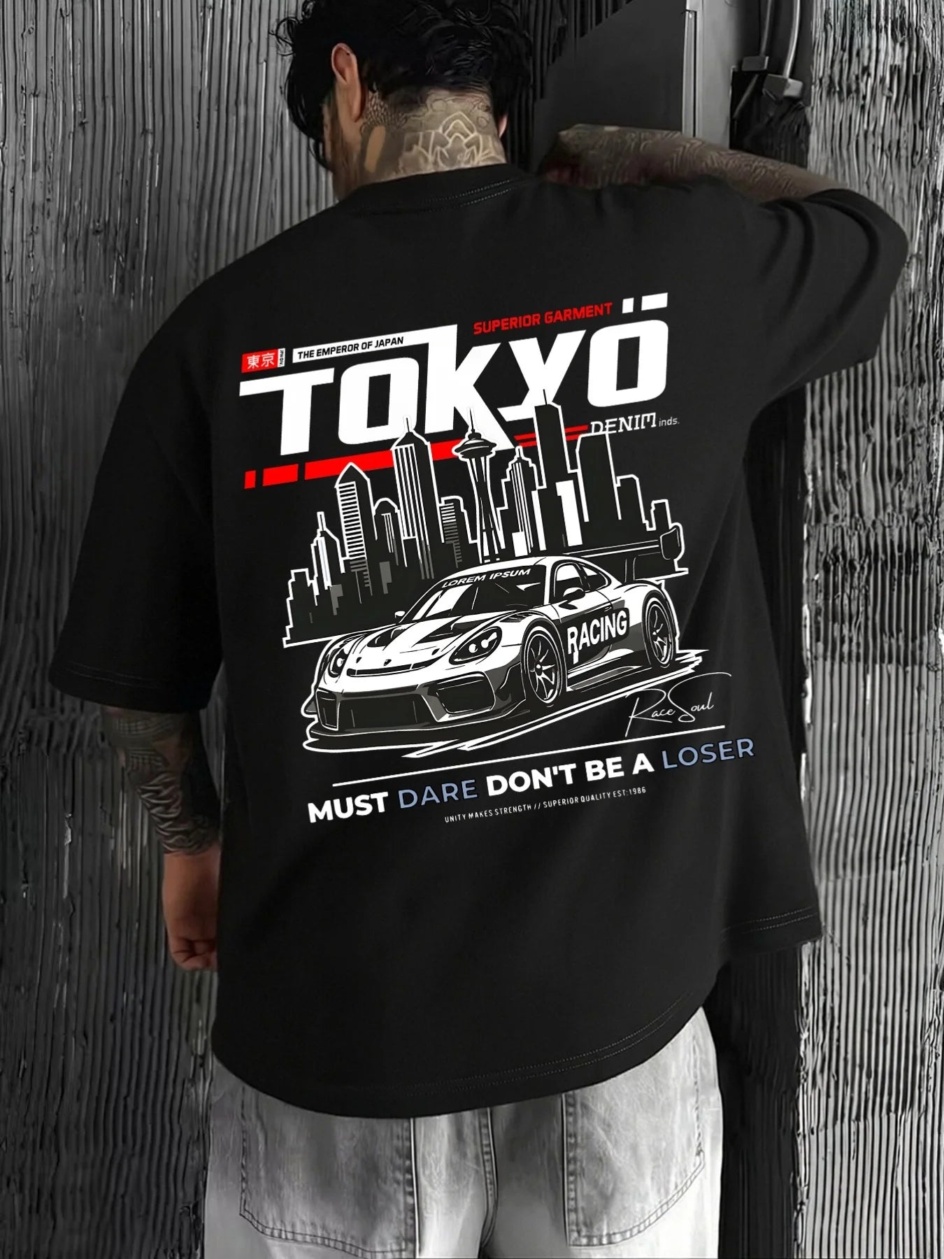 Men's Cotton Casual T-Shirt | Stylish Japanese Tokyo Design