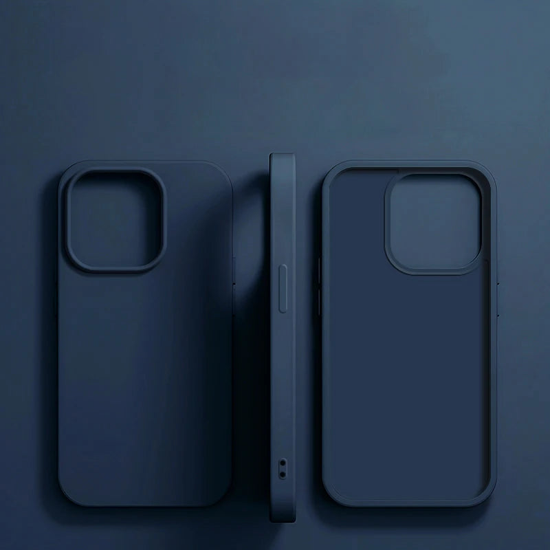 Luxury Liquid Silicone Phone Case for iPhone 11-16 Pro Max & Plus
