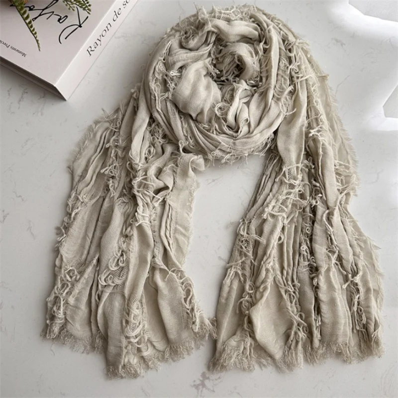Unisex Steampunk Hip Hop Cotton Linen Scarf | Versatile Fashion Shawl