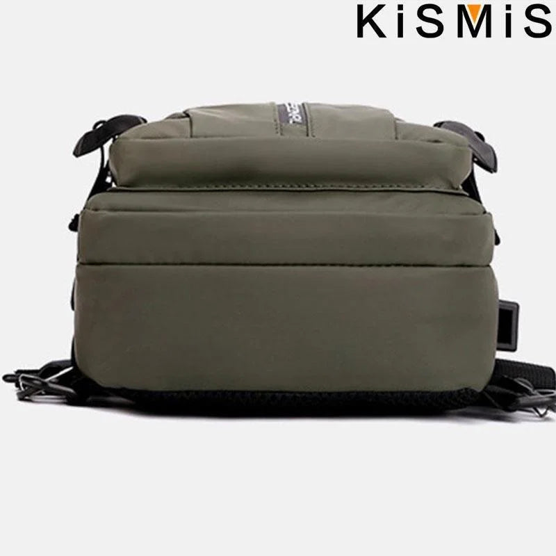 New Chest Bag Men's USB Charging Multi functional Fashion Casual One Shoulder Crossbody Sports Oxford Cloth Backpack