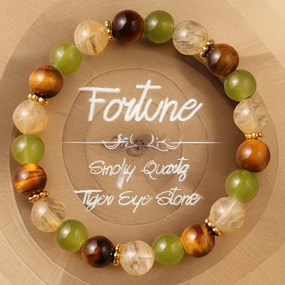 Elegant Tigers Eyes Citrine Bracelet | Healing Yoga Jewelry for Women