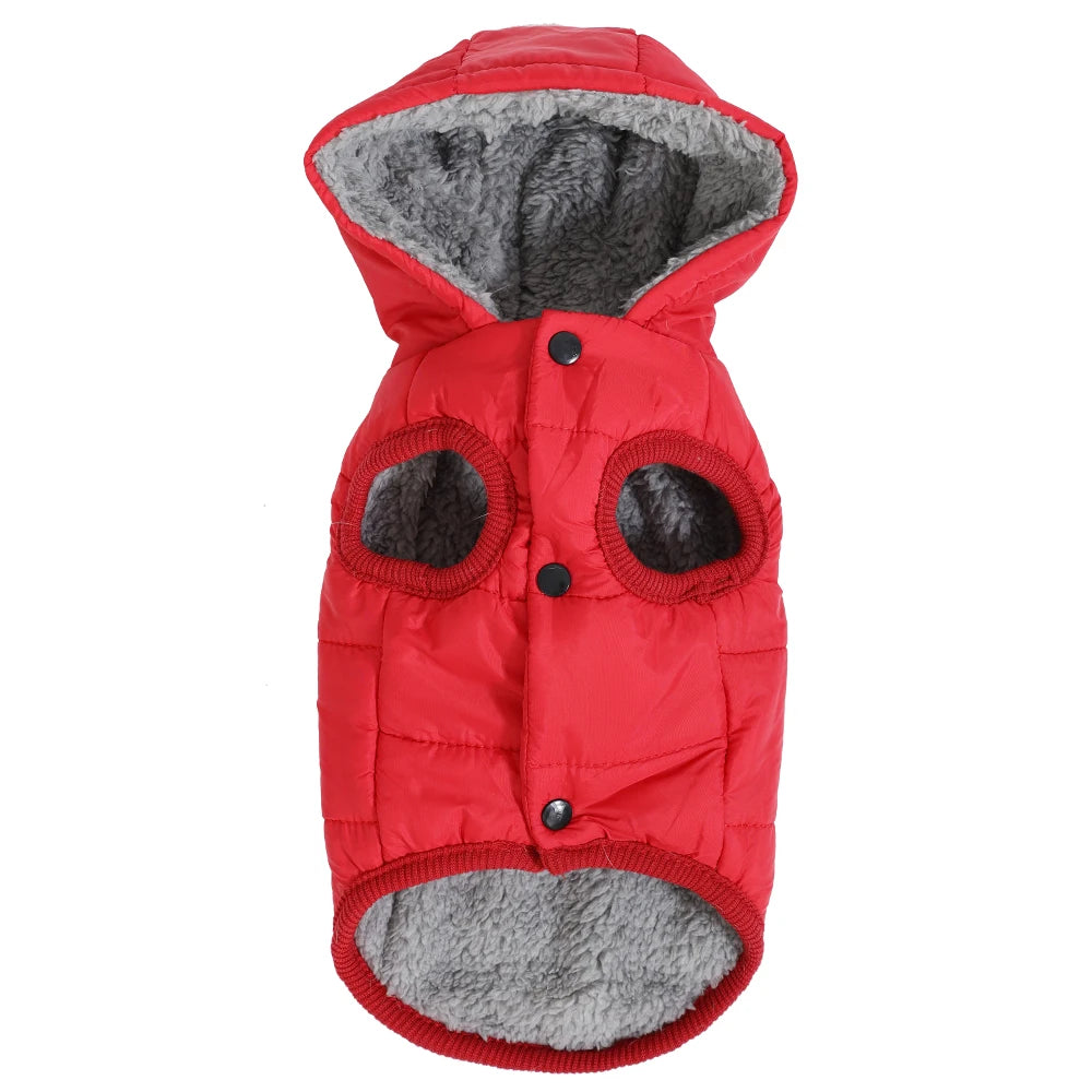 Winter Fleece Pet Jacket | Warm Waterproof Hoodie for Cats & Dogs