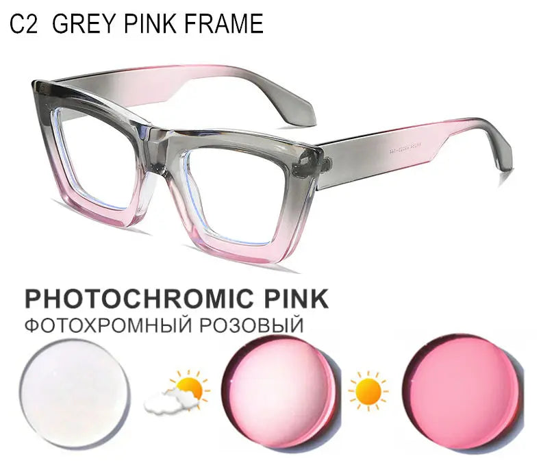 Custom Myopia Glasses | Stylish Butterfly Frame & Blue Light Blocking