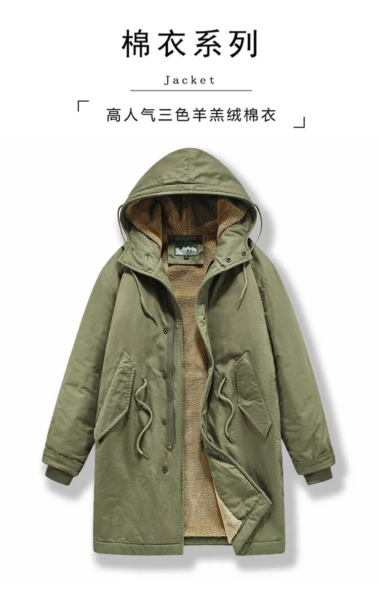 Men's Retro M51 Mid-Length Windbreaker Parka with Hood | Fall/Winter