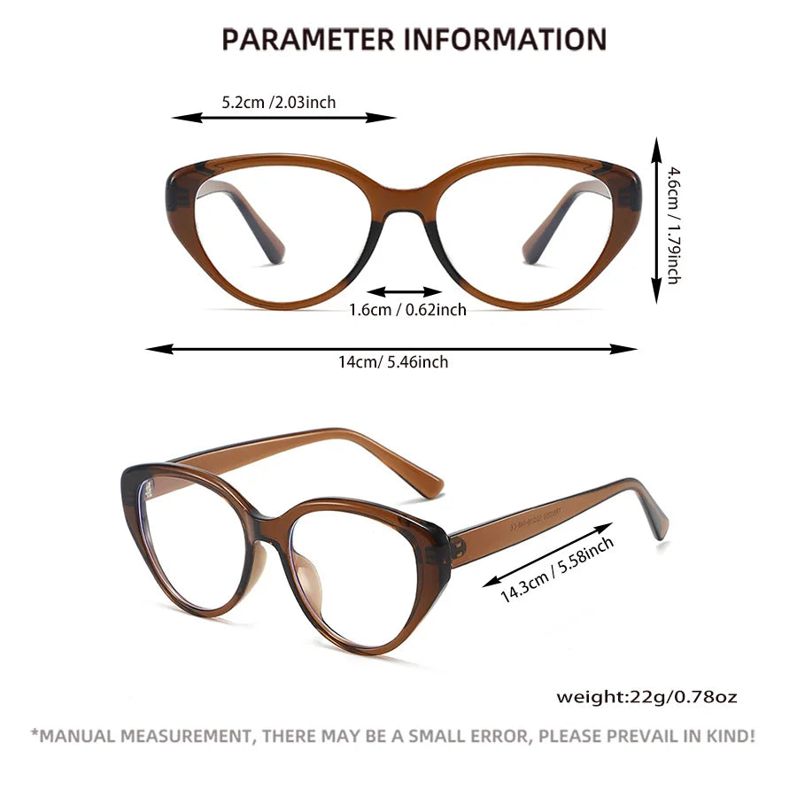 Trendy Cat-Eye Glasses for Unisex Street Fashion Accessories
