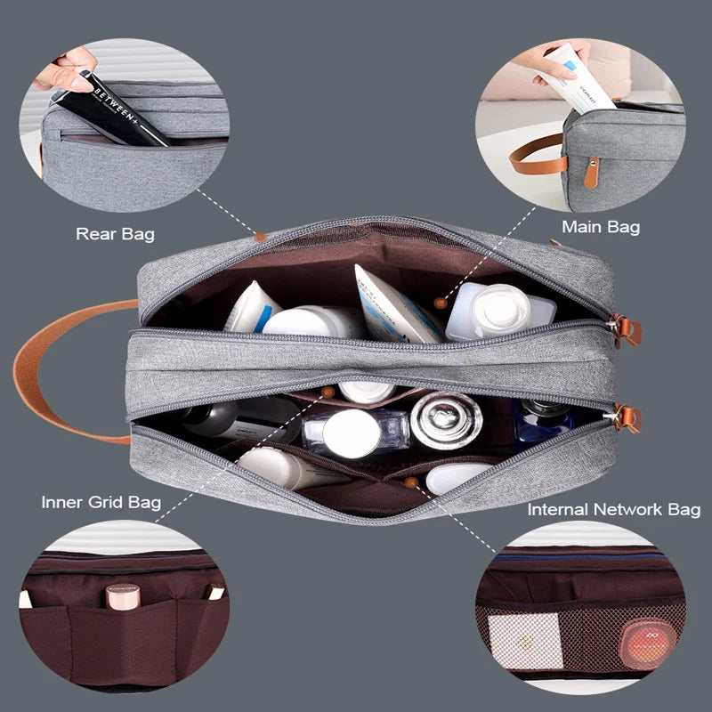 Waterproof Toiletry Bag for Men | Travel Organizer Dopp Kit