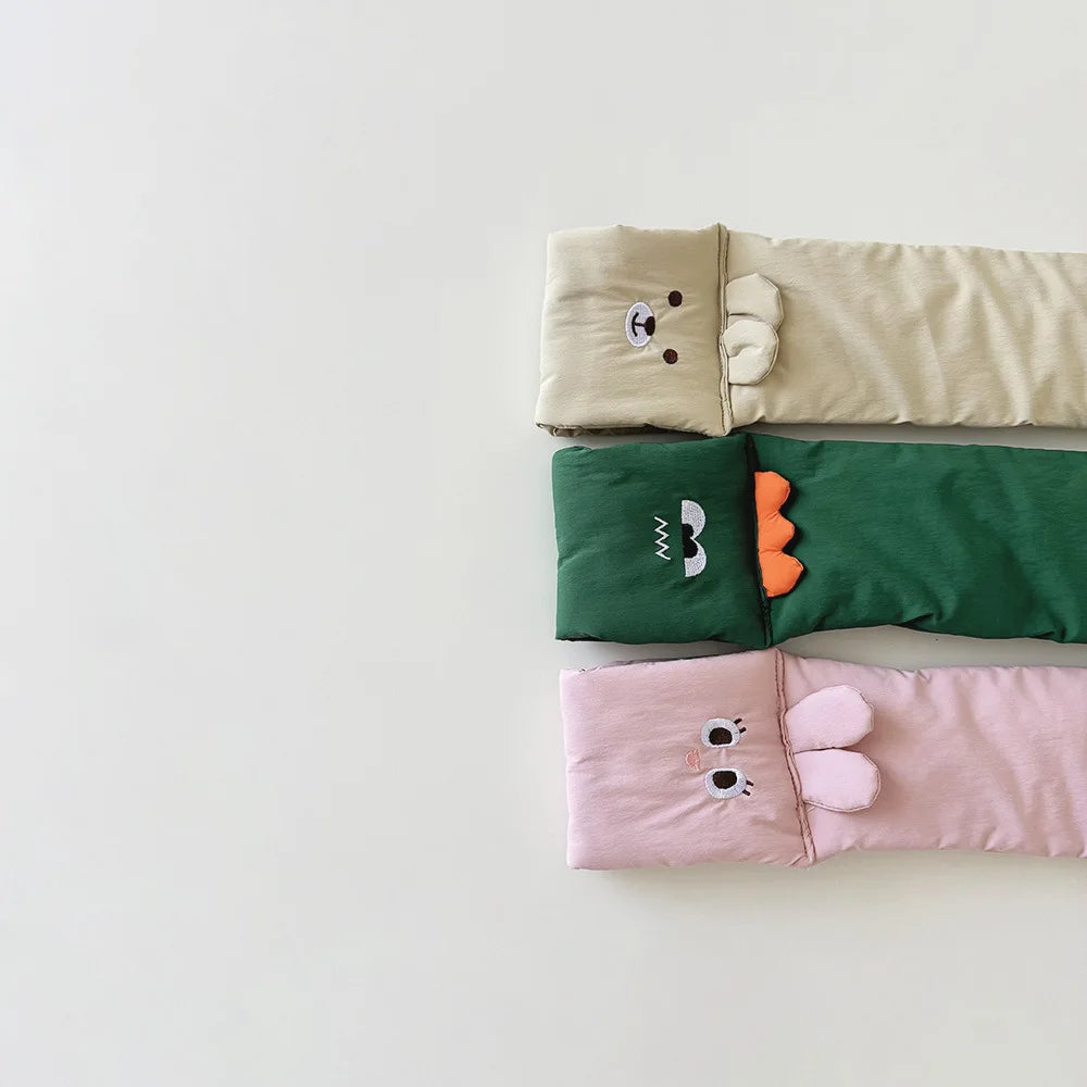 Winter Kids Scarf & Gloves Set | Cute Cartoon Accessories
