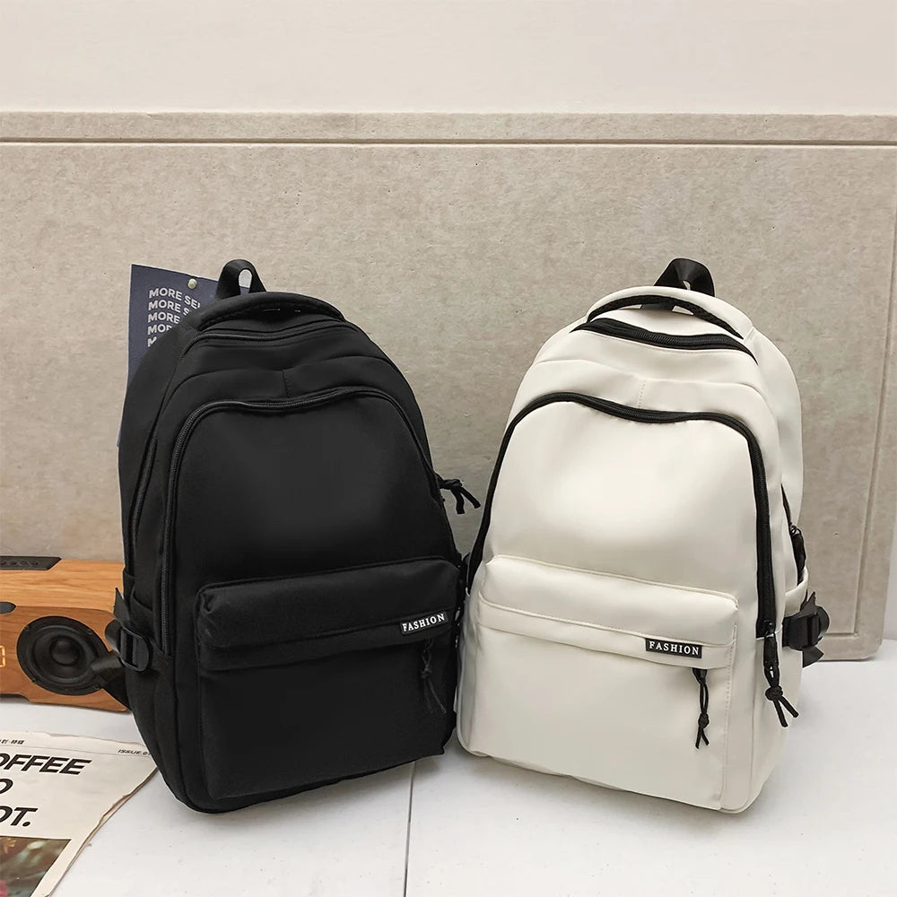 Large Capacity Solid Color Backpack for Students | Travel Ready