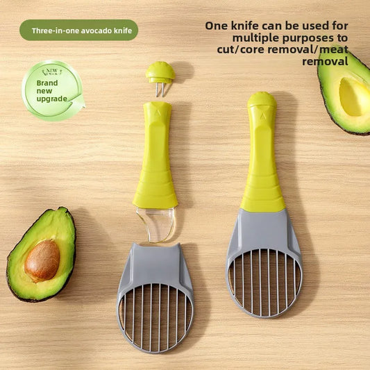Cuchillo 3 en 1 para aguacate | Herramienta fácil para rebanar, deshuesar y separar