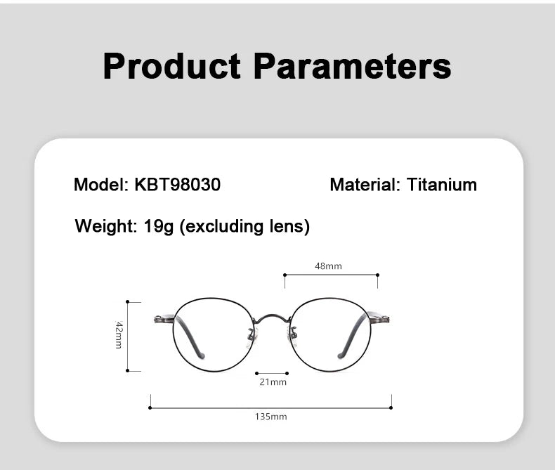 Japanese Style Titanium Frame Glasses for Small Faces | Trendy Eyewear