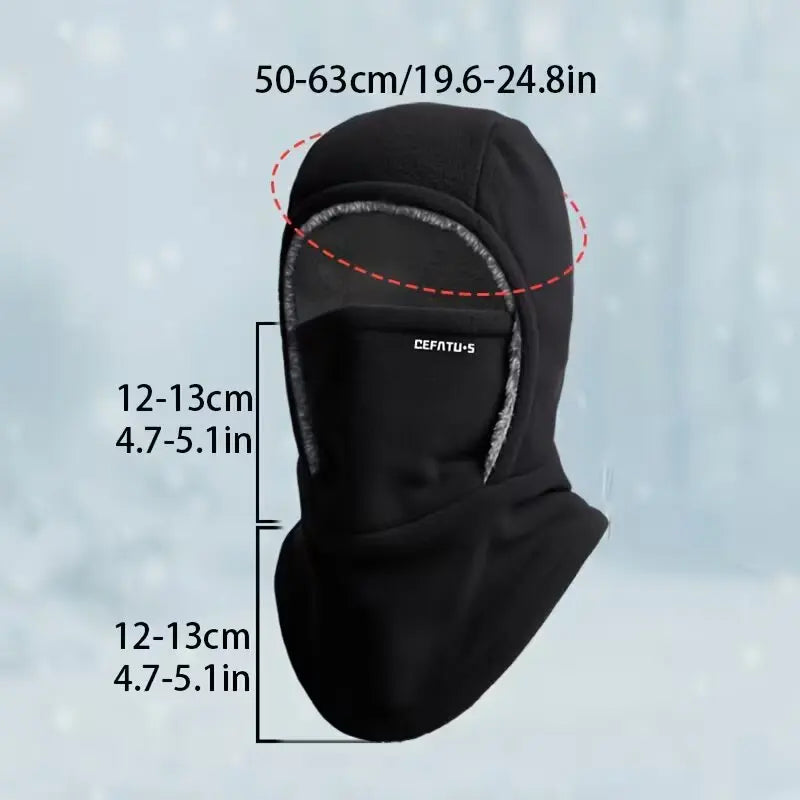 Unisex Fleece Balaclava Cycling Cap | Thick Warm Windproof Hood