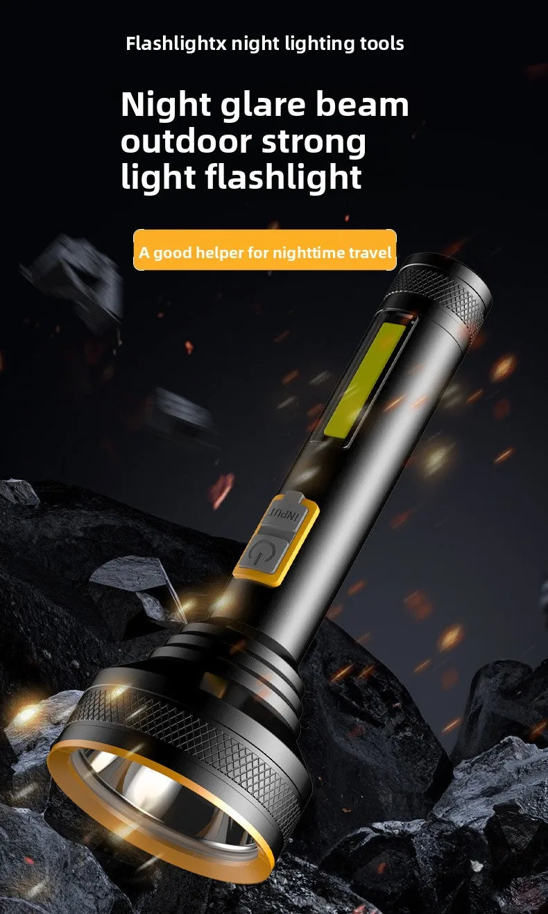 Compact USB Rechargeable Aluminum LED Flashlight for Emergencies