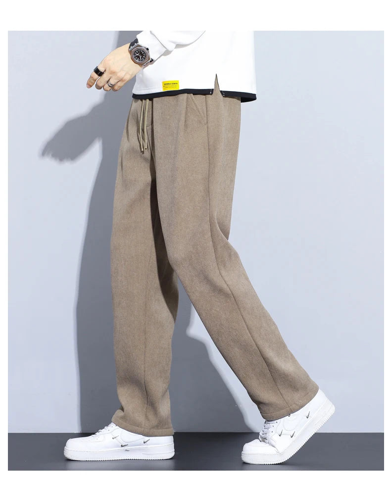 Men’s Thermal Fleece Pants | Cozy Wide-Leg Winter Sweatpants