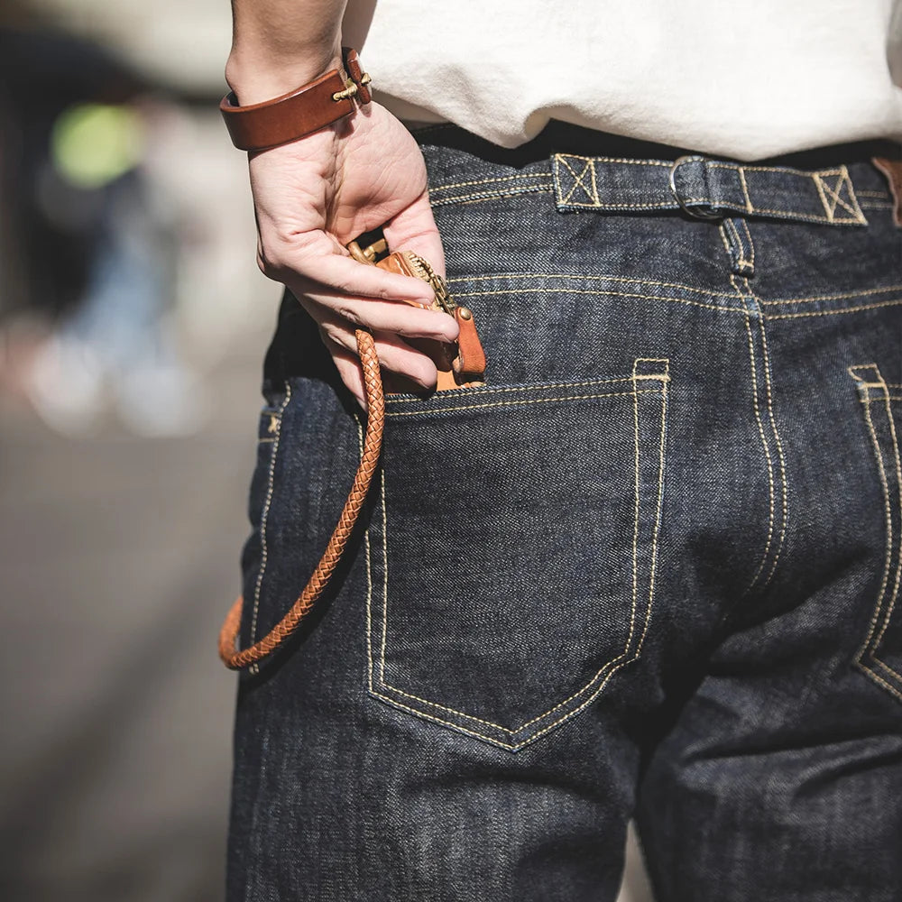 Men's Straight Fit Selvedge Raw Denim Jeans | Timeless Comfort