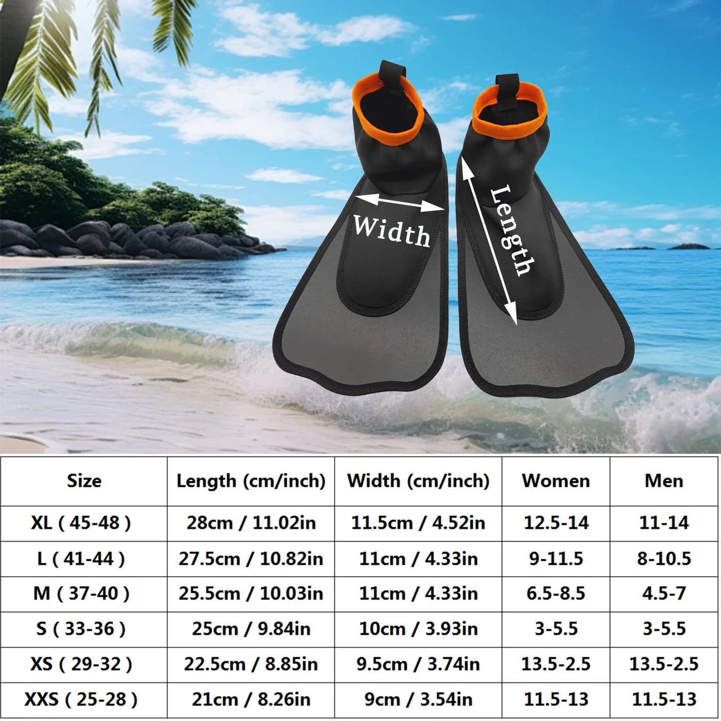 Ultra Light Foldable Swim Fins | Portable Travel Snorkel Flippers