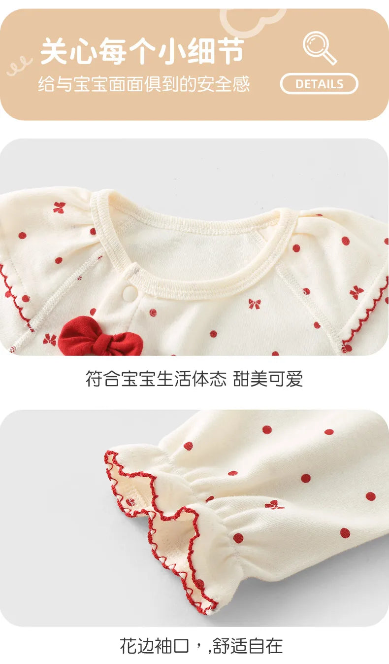 Adorable Baby Girls' Cotton Autumn Romper | Comfort & Style