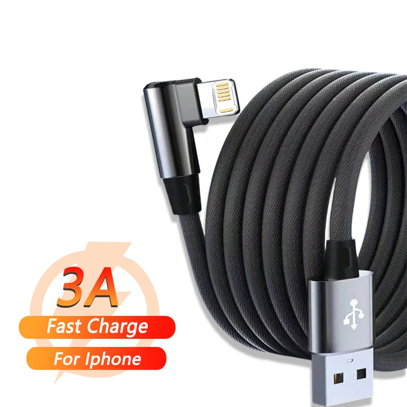 Gaming Elbow Fast Charger Cable for iPhone Devices | Braided USB