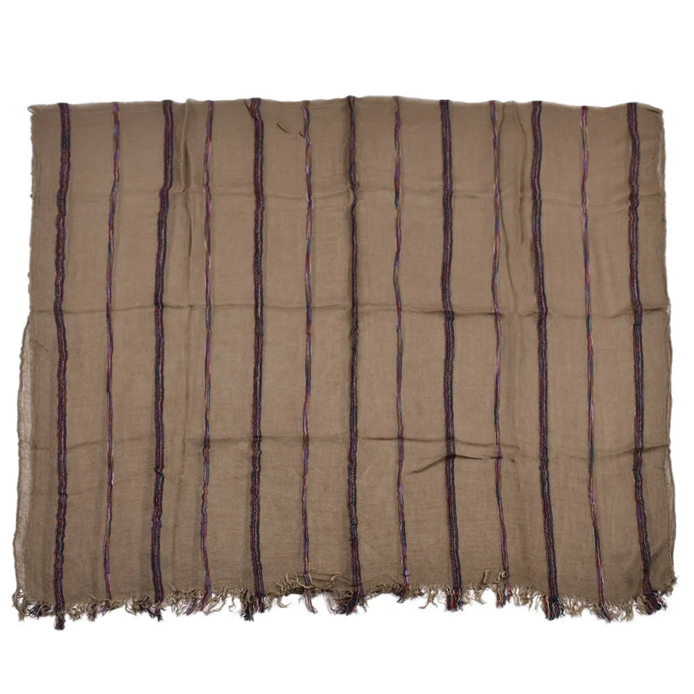 Cotton Linen Striped Men's Scarf | Warm Autumn Winter Accessories