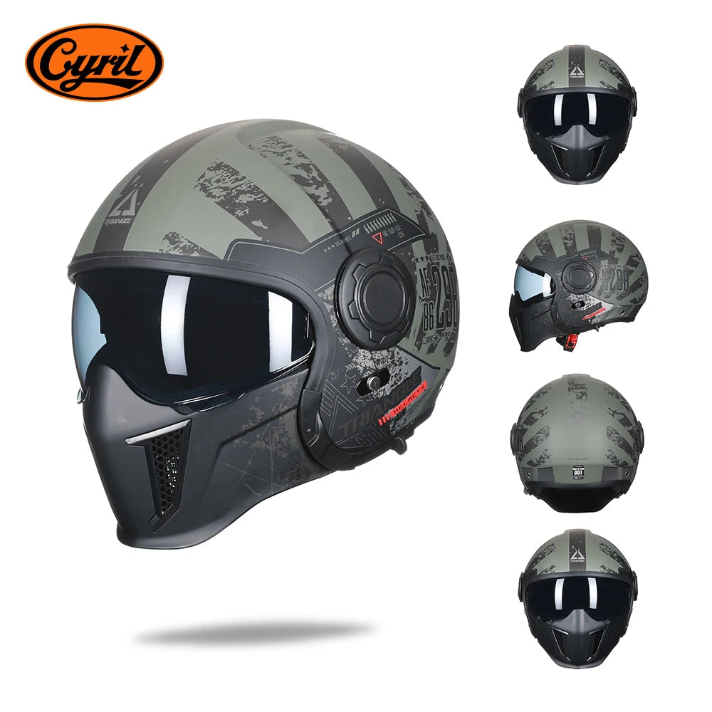 Lightweight Convertible Full Face Helmet for Electric Scooters