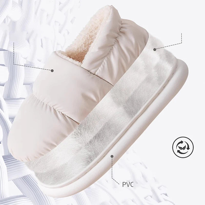 Women's Cotton Patchwork Slippers | Warm Anti-Slip Indoor Shoes