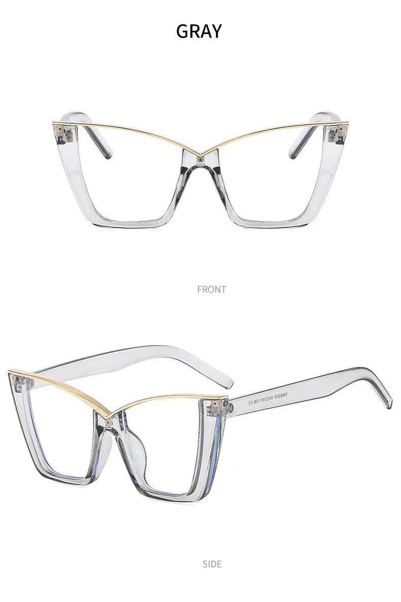 Chic Oversized Cat Eye Glasses | Stylish Blue Light Blocking Eyewear