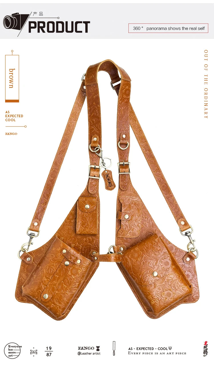 Anti-Theft Medieval Leather Holster Bag | Stylish Steampunk Design