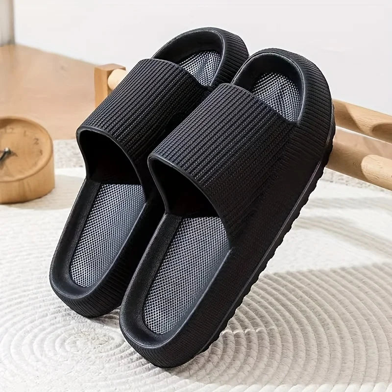 Thick-Soled Cool Indoor Slippers for Couples | Summer Comfort