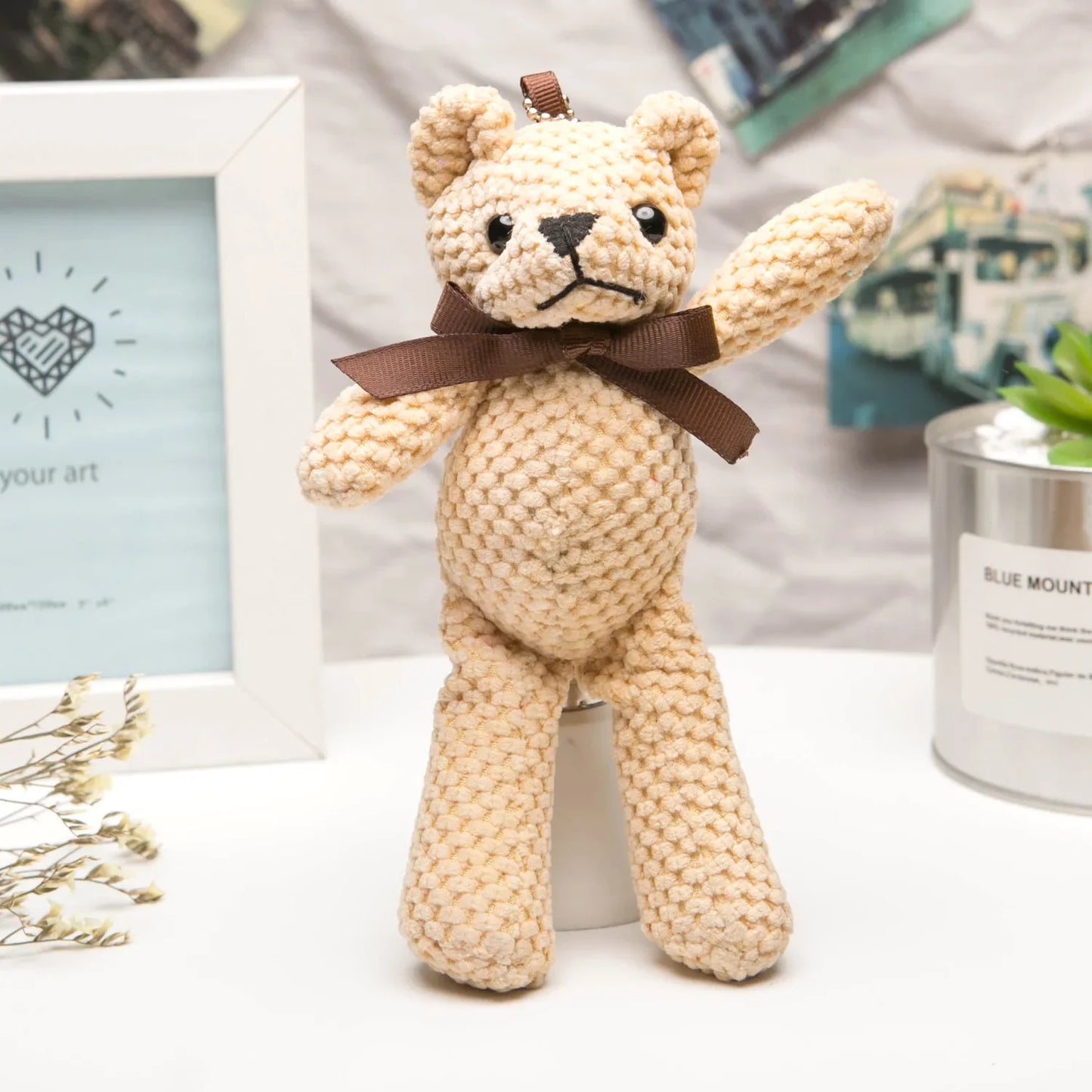 16cm Soft Stuffed Bear Plush Keychain Gift | Mini Plush Doll