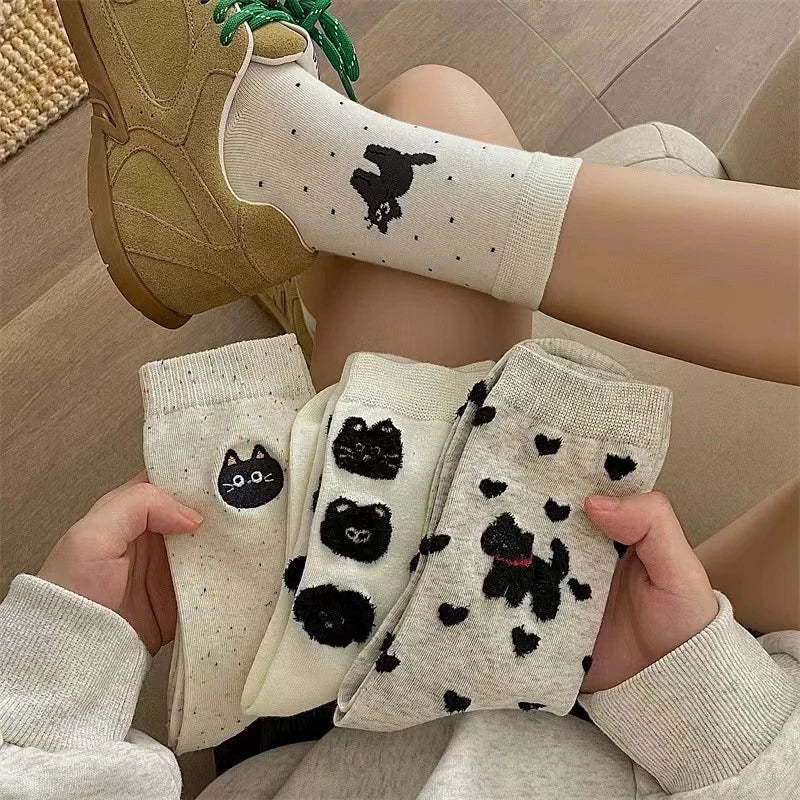 Calcetines de animales de gato de dibujos animados lindos Kawaii para mujer | Cómodos y con estilo