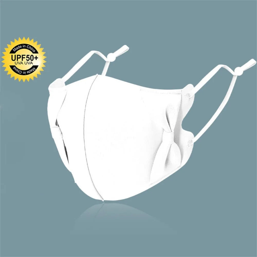 3D Bow Anti-UV Face Mask | Breathable UPF50+ Sunscreen Protection