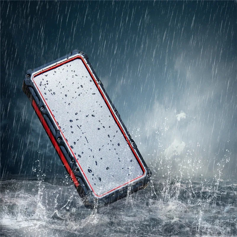 High-Capacity Solar Power Bank | Fast Charging & LED Lights