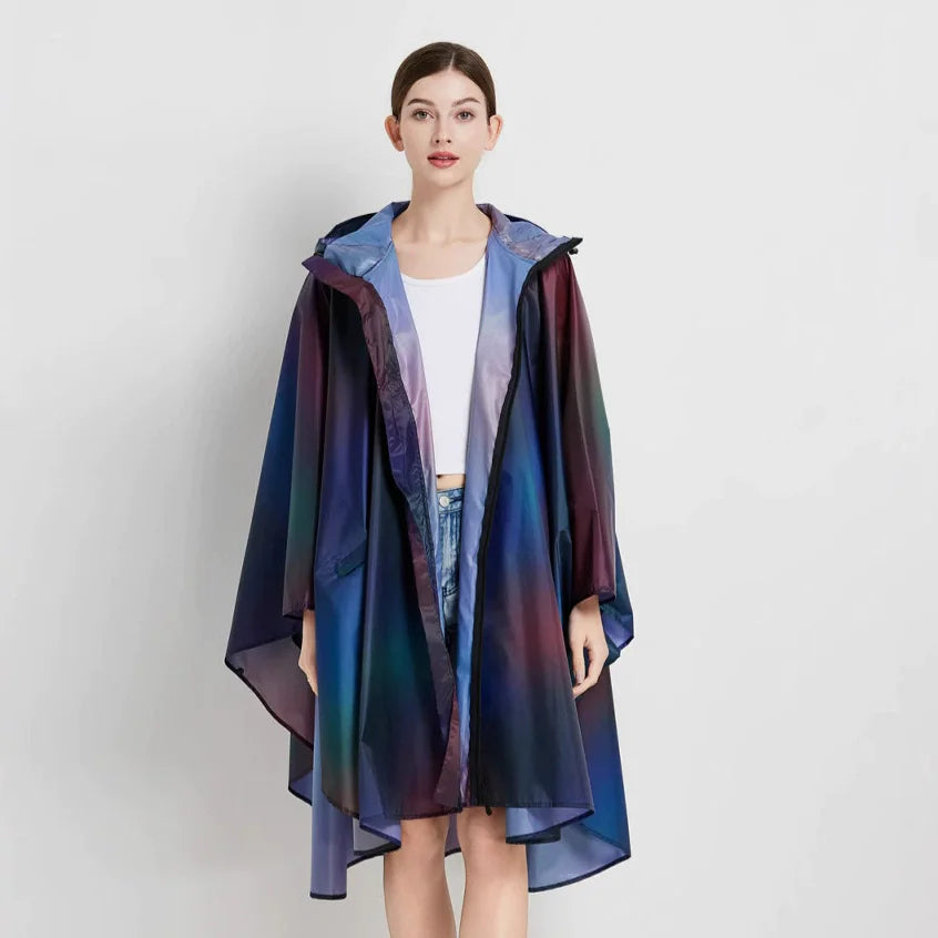 Lightweight Leopard Raincoat for Women | Waterproof Windproof Cloak