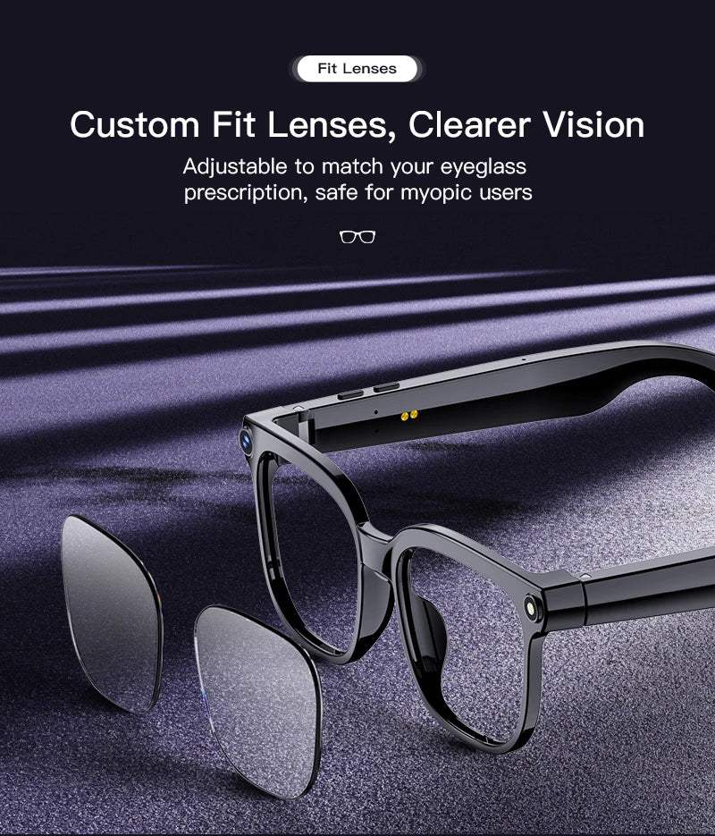 AI Smart Glasses with 8MP Camera | 4K Video and Voice Translator