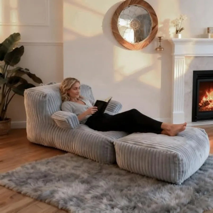 Puf Grande de Espuma Viscoelástica | Sillón Reclinable Cómodo para Todas las Edades