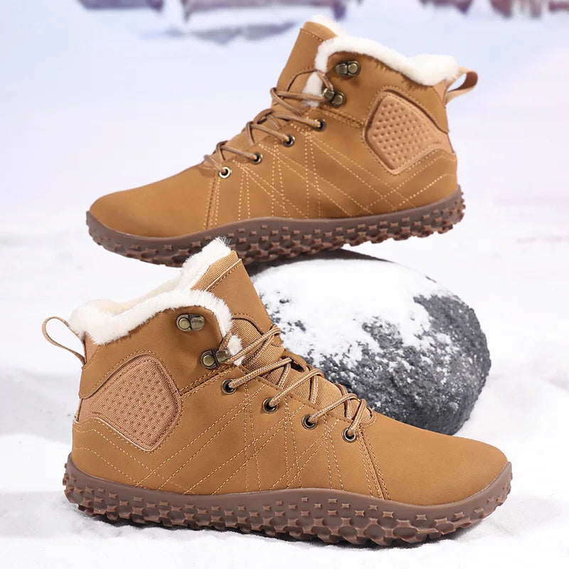 Winter Snow Boots for Men Women Warm Fur Lined Ankle Trekking Shoes Anti Slip Outdoor Boots