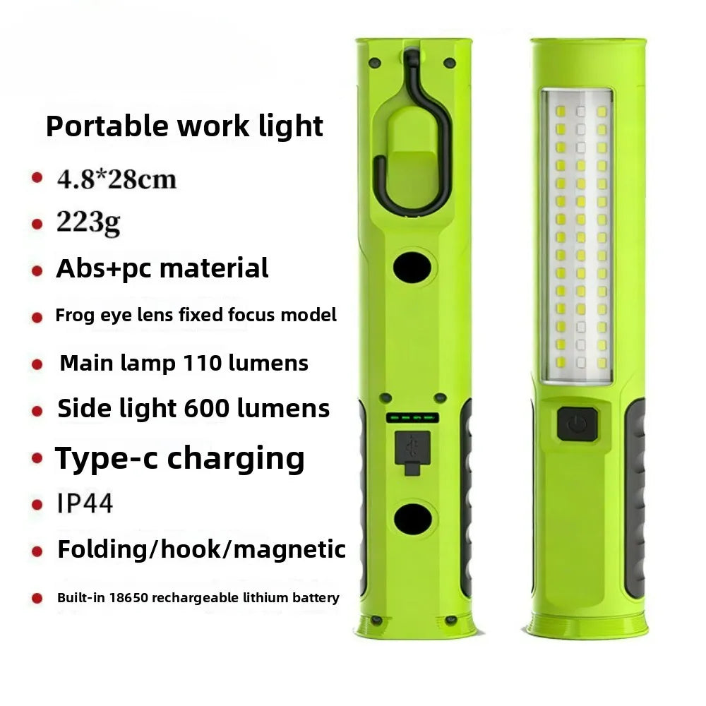 Dual-Side COB Foldable Work Light | Super Bright Emergency Flashlight