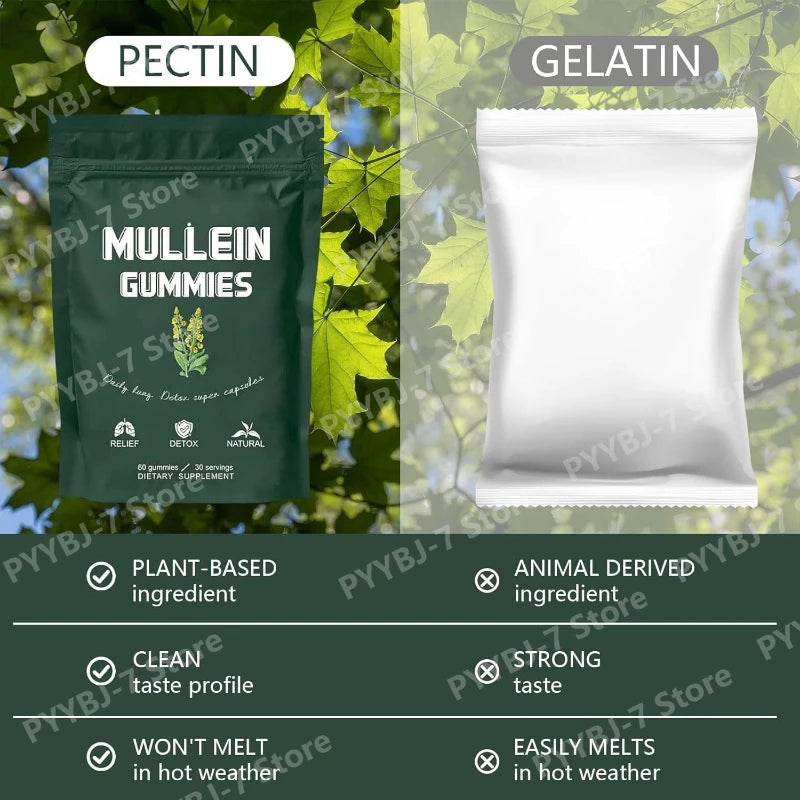 Respiratory Health Mullein Gummies | Pear Flavor Lung Support
